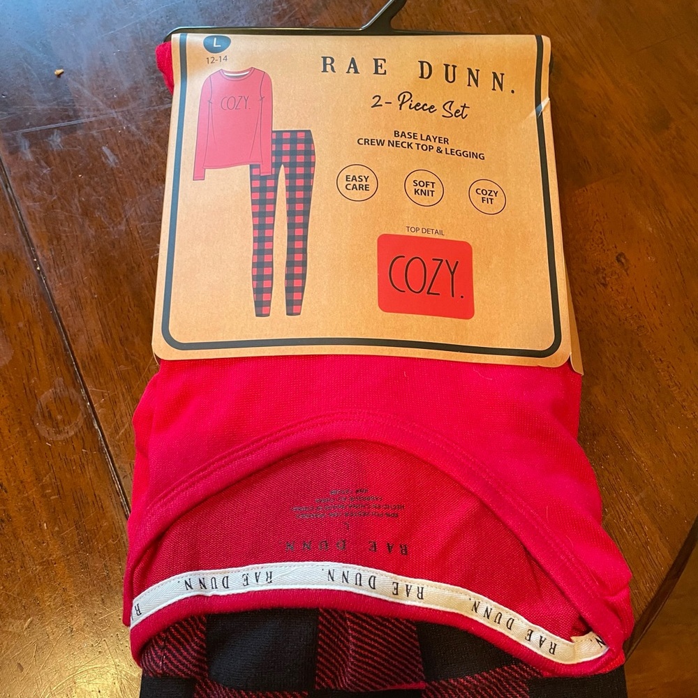 Rae dunn cozy ladies pajama set or base layer